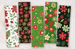 Red and Green Cute Flowers PNG Bookmark Sublimation Designs Product Image 2