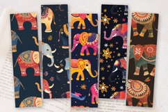 Festive Elephants PNG Bookmark Sublimation Design Product Image 2