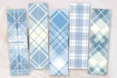 Pastel Blue Plaid PNG Bookmark Sublimation Designs Product Image 2
