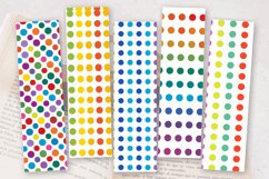 Rainbow Polka Dots PNG Bookmark Sublimation Designs Product Image 2