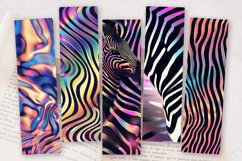 Abstract Holographic Zebra Skin Print PNG Bookmark Sublimati Product Image 2