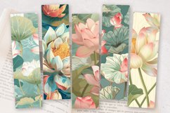 Peaceful Lotus Flowers PNG Bookmark Sublimation Designs Product Image 2