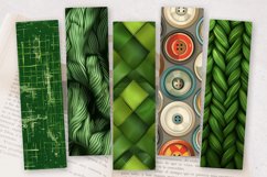 Green Fabric Sewing Texture PNG Bookmark Sublimation Designs Product Image 2