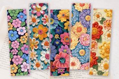 Crochet Spring Blooms PNG Bookmark Sublimation Designs Product Image 2