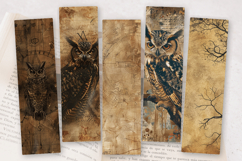 Owl Spells PNG Bookmark Sublimation Design Product Image 2