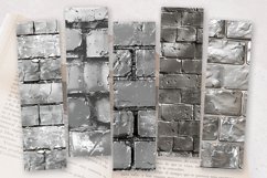Silver Brick Wall PNG Bookmark Sublimation Design Product Image 2