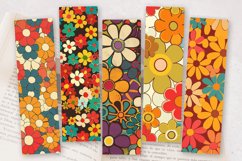 Retro Groovy Flowers PNG Bookmark Sublimation Designs Product Image 2