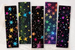 Glitter Neon Stars PNG Bookmark Sublimation Des Product Image 2