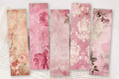 Antique Pink Romance PNG Bookmark Sublimation Design Product Image 2