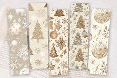 Beige Christmas PNG Bookmark Sublimation Design Product Image 2