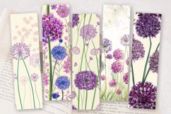 Allium Flowers Garden PNG Bookmark Sublimation Designs Product Image 2