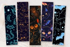 Halloween cats bats creepy kawaii glowing PNG Bookmark Subli Product Image 2