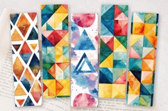 Watercolor Geometric Shapes PNG Bookmark Sublimation Designs Product Image 2