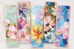 Pastel Oil Paint Flowers PNG Bookmark Sublimation Designs Product Image 2