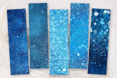 Blue Glittery PNG Bookmark Sublimation Design Product Image 2