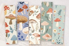 Pastel Cottagecore Mushroom Garden PNG Bookmark Sublimation Product Image 2