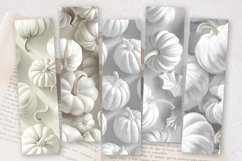3D White Pumpkins PNG Bookmark Sublimation Designs Product Image 2