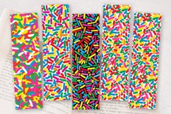 Rainbow Sprinkles PNG Bookmark Sublimation Designs Product Image 2