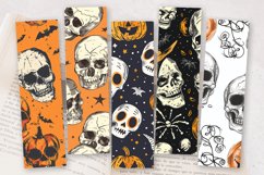 alloween Skull Greeting PNG Bookmark Sublimation Design Product Image 2