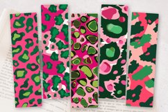 Pink &amp; green Leopard Skin Christmas PNG Bookmark Sublimation Product Image 2
