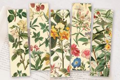 Vintage Botanical Flowers PNG Bookmark Sublimation Designs Product Image 2