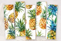 Watercolor Pineapple PNG Bookmark Sublimation Designs Product Image 2