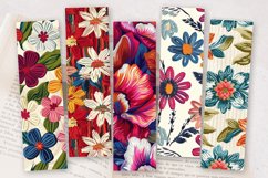 French Knitted Flower Fabric PNG Bookmark Sublimation Des Product Image 2