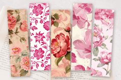 Pink Vintage Flowers PNG Bookmark Sublimation Designs Product Image 2