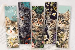 Kitten in Wildflowers PNG Bookmark Sublimation Designs Product Image 2