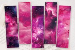 Hot Pink Galaxy PNG Bookmark Sublimation Designs Product Image 2
