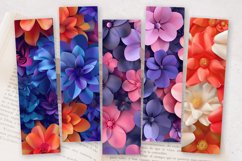 3D Inflated Puff Flowers PNG Bookmark Sublimation Designs Product Image 2