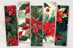 Poinsettia Pine Leaves PNG Bookmark Sublimation Designs Product Image 2