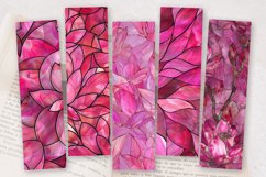 Pink Lotus Stained Glass PNG Bookmark Sublimation Design Product Image 2
