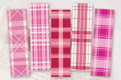 Pink plaid Christmas PNG Bookmark Sublimation Design Product Image 2
