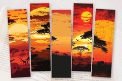 African Safari Sunset PNG Bookmark Sublimation Designs Product Image 2