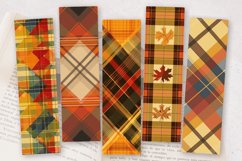 Autumn Plaid PNG Bookmark Sublimation Designs Product Image 2
