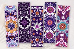 Indian Purple Suzani PNG Bookmark Sublimation Design Product Image 2