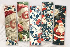 Santa Floral Christmas PNG Bookmark Sublimation Design Product Image 2
