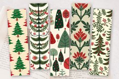 Red &amp; green tree Christmas PNG Bookmark Sublimation Design Product Image 2