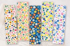 Cute Tiny Ditsy Flowers PNG Bookmark Sublimation Designs Product Image 2