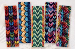 Colorful Knitted PNG Bookmark Sublimation Designs Product Image 2