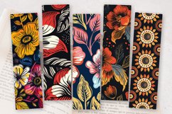 Tribal Flowers PNG Bookmark Sublimation Designs Product Image 2