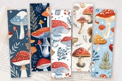 Winter Mushrooms Garden PNG Bookmark Sublimation Designs Product Image 2