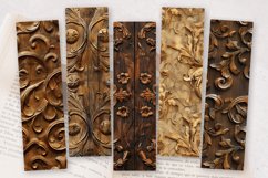 Carved Wood PNG Bookmark Sublimation Design Product Image 2