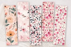 Tiny Pink Boho Floral PNG Bookmark Sublimation Designs Product Image 2