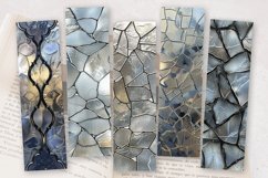 Silver Frosted Stained Glass PNG Bookmark Sublimation Design Product Image 2