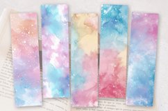 Pastel Sparkly Watercolor PNG Bookmark Sublimation Designs Product Image 2