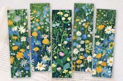 Spring Wildflowers Garden PNG Bookmark Sublimation Designs Product Image 2