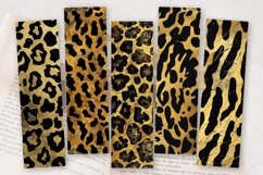 Gold Black Animal Print PNG Bookmark Sublimation Designs Product Image 2