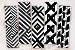 Geometric Black and White PNG Bookmark Sublimation Designs Product Image 2
